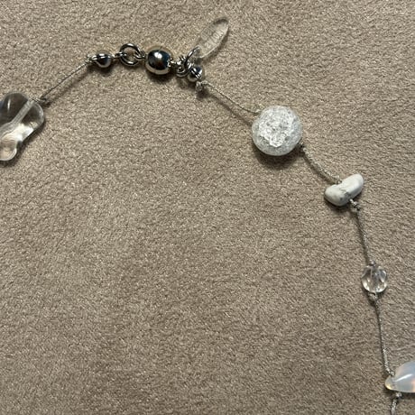 gem necklace (⚪️silver×◯clear)