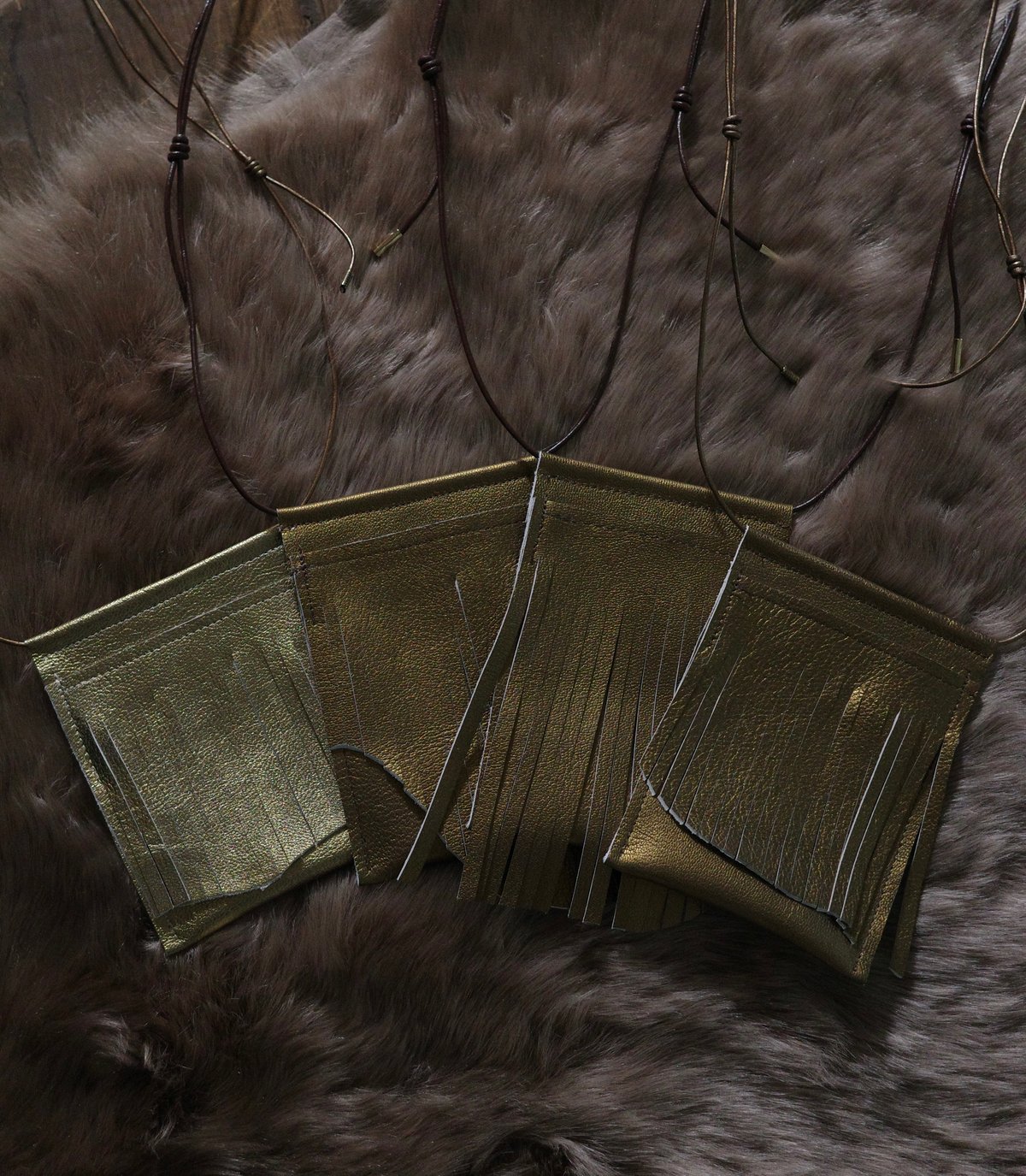 amulet pouch (ゴールドブラウン🟤🟡) | SATOKO OISHI