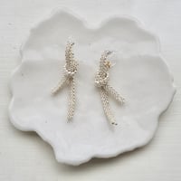 銀糸リボンイヤリング（両耳）
