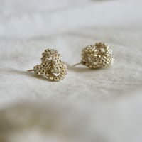 銀糸ワンノットピアス