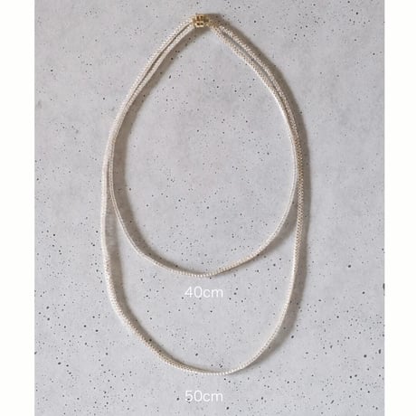 Clear  |  みすみ編み1連マグネットネックレス（50cm）