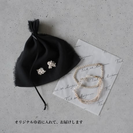 Clear  |  みすみ編み1連マグネットネックレス（50cm）
