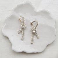 銀糸リボンピアス（両耳）