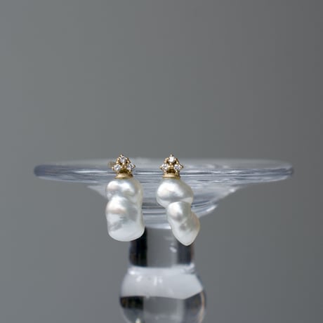 ballon south sea pearl diamond earrings