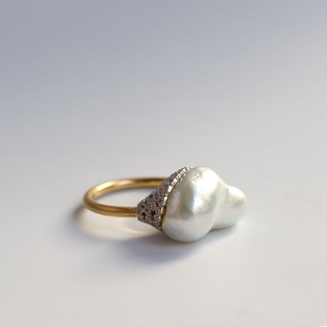 south sea pearl diamond ring