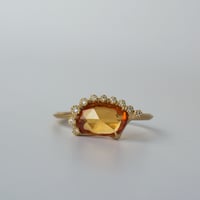 branche orange sapphire ring