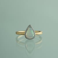 mille white opal diamond ring