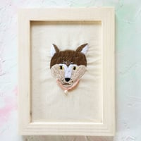 刺繍わんこの肖像画　『さといも』