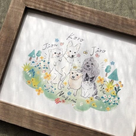 似顔絵ギフト　2Lサイズ