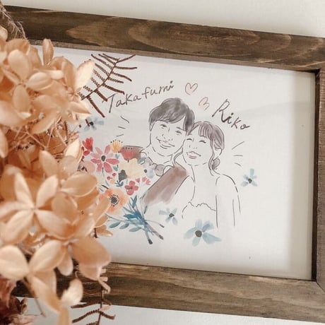 riko 似顔絵ギフト制作 riko 似顔絵ギフト制作 再入荷】 似顔絵お皿ギフト作成【2024