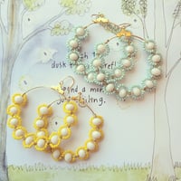 小花リースのピアス