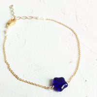 ブルースターの１粒ブレスレット☆