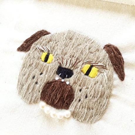 刺繍わんこの肖像画『ドルバフ』