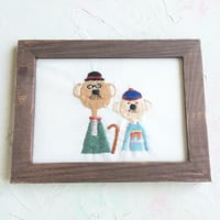 さるひげさんとノンタン☆（刺繍作品）