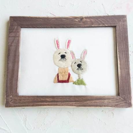 眠いねぇ、うん、眠いねぇ（刺繍作品）