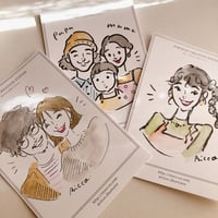３種タッチの似顔絵オーダー
