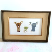刺繍にゃんこの肖像画『ゴットン男爵とそのファミリー』