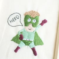 わたしのヒーローB （刺繍絵）