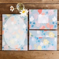 野花のレターセット（便箋10枚+封筒5枚セット♡）
