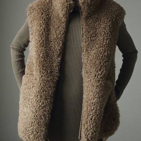 [24’WINTER COLLECTION] ànuke アンヌーク Eco Fur Vest 62420102