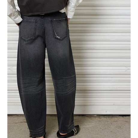 YENN イエン CURVED SEAM DENIM PANTS/GRAY Y243-31082