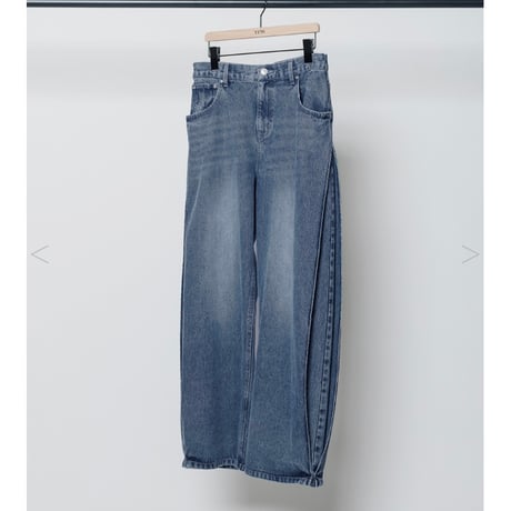 YENN イエン SIDE PLEATED DENIM PANTS Y242-31045