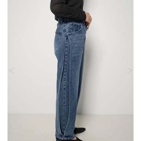 YENN イエン SIDE PLEATED DENIM PANTS/34size Y242-31045-2