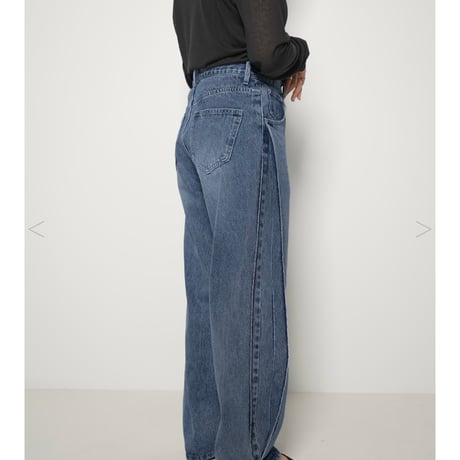 YENN イエン SIDE PLEATED DENIM PANTS/34size Y242-31045-2