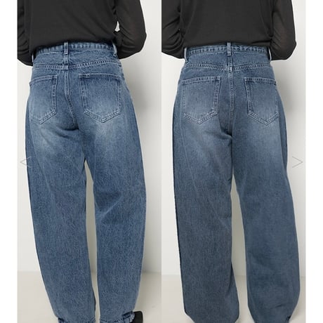 YENN イエン SIDE PLEATED DENIM PANTS/34size Y242-31045-2