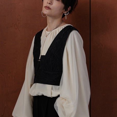 CHIGNON シニヨン チュールギャザーブラウス 1436-494KK