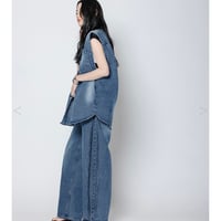 YENN イエン SIDE PLEATED DENIM PANTS Y242-31045