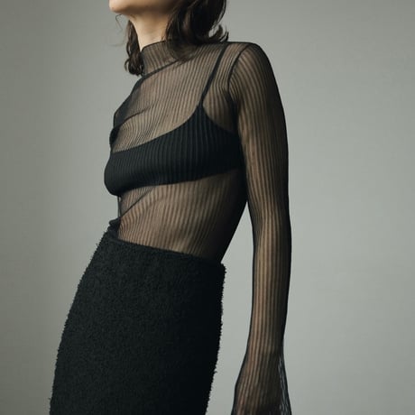 [24’WINTER COLLECTION] ànuke アンヌーク Rib Sheer Knit 62420512