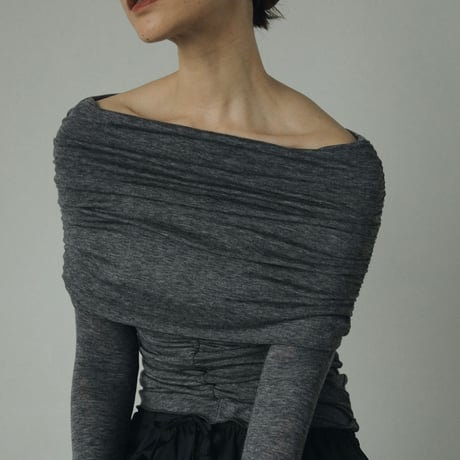 [24’WINTER COLLECTION] ànuke アンヌーク Soft Offshoulder Tops 62420621