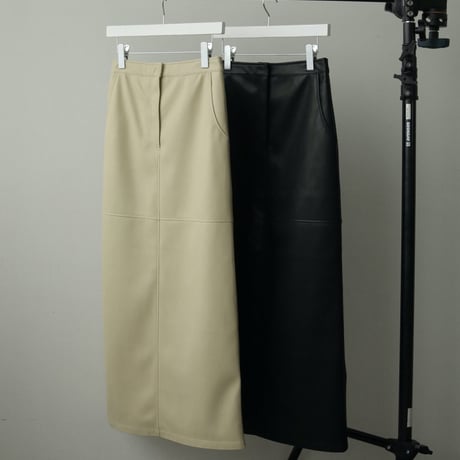 [24’WINTER COLLECTION] ànuke アンヌーク Ecoleather Tight Skirt 62420804