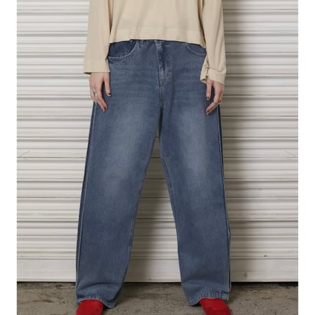 YENN イエン SIDE PLEATED DENIM PANTS/34size Y242-31045-2
