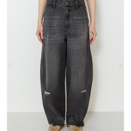 YENN イエン CURVED SEAM DENIM PANTS/GRAY Y243-31082