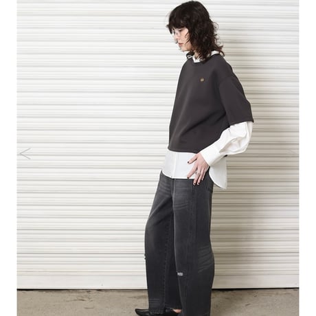 YENN イエン CURVED SEAM DENIM PANTS/GRAY Y243-31082