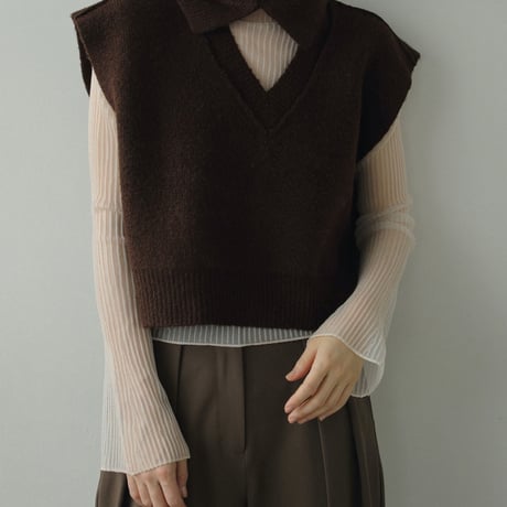 [24’WINTER COLLECTION] ànuke アンヌーク Rib Sheer Knit 62420512