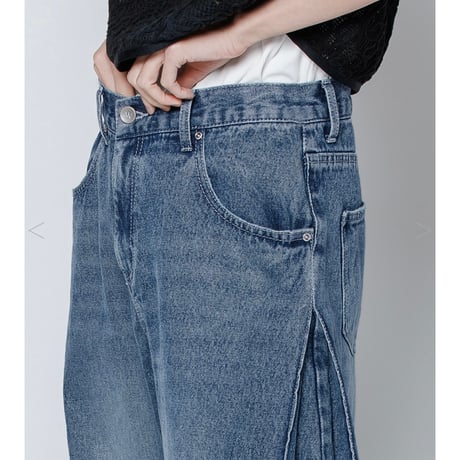 YENN イエン SIDE PLEATED DENIM PANTS Y242-31045