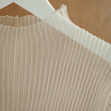 [24’WINTER COLLECTION] ànuke アンヌーク Rib Sheer Knit 62420512