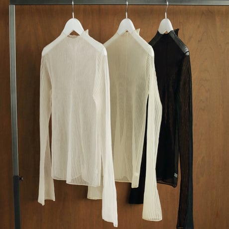 [24’WINTER COLLECTION] ànuke アンヌーク Rib Sheer Knit 62420512