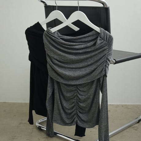 [24’WINTER COLLECTION] ànuke アンヌーク Soft Offshoulder Tops 62420621
