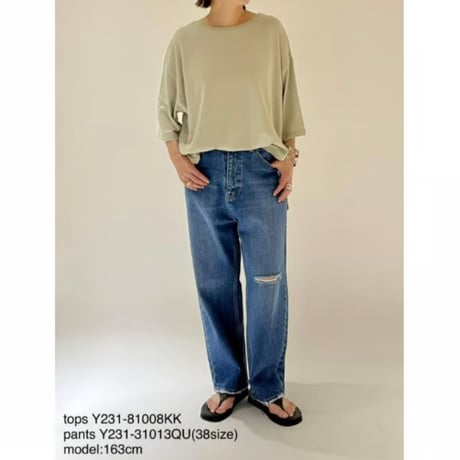 YENN イエン DAMAGED DENIM PANTS Y231-31013QU