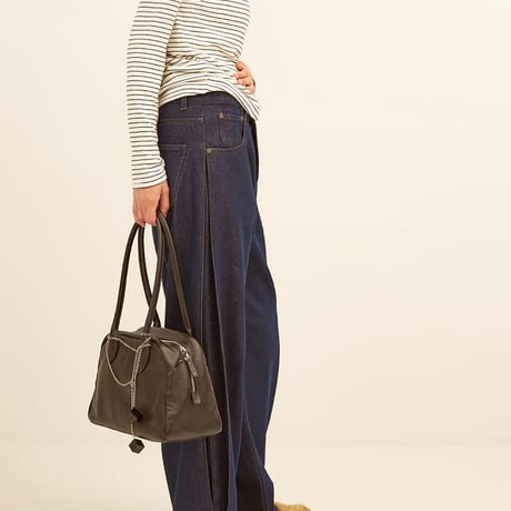 【2024 AUTUMN/WINTER COLLECTION】YENN SIDE PLEATED DENIM Y244-31112