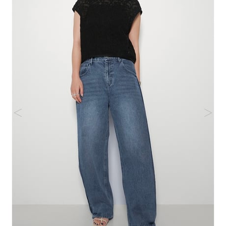 YENN イエン SIDE PLEATED DENIM PANTS Y242-31045