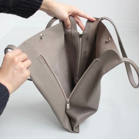【blancle JAPAN】S.LEATHER SIDEZIP TACK TOTE bc1180