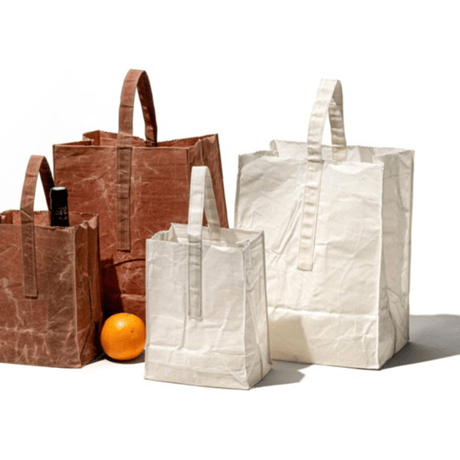 GROCERY BAG WITH HANDLE 〈LARGE/WHITE〉