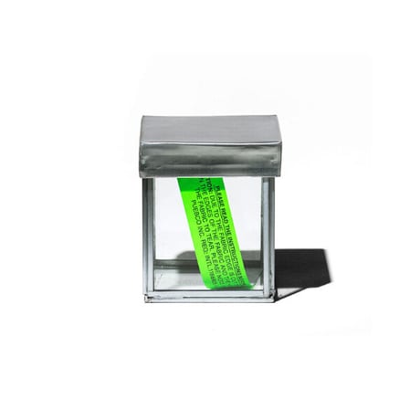 GLASS BOX W/RECYCLE STEEL LID〈COTTON SWAB〉