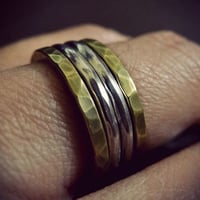 4本セットシルバー925と真鍮製リング②