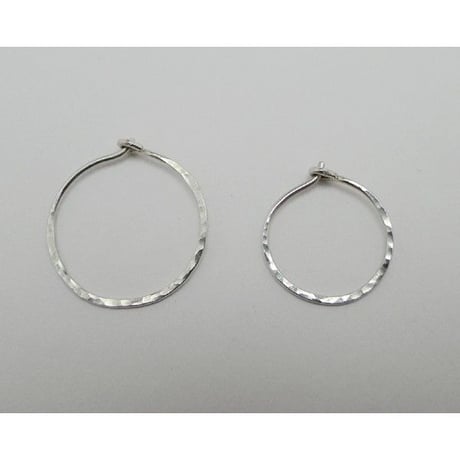 ペア シルバー925製フープピアス 直径約18ｍｍ 大きいタイプ